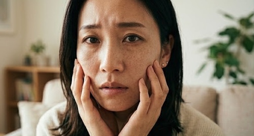 肌のくすみを気にしている女性