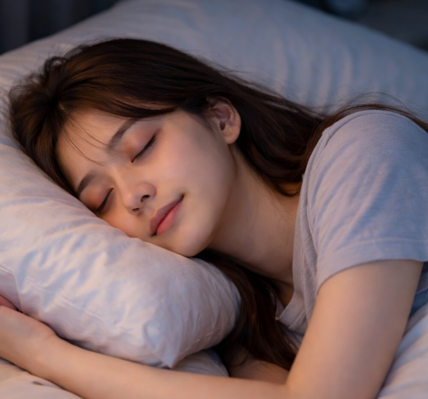 睡眠している女性のイメージ
