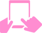 スマートフォンを操作する手のイラスト